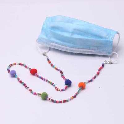 China 2020 Multifunctional Bohemian Fashion Glasses Chain Pom Pom Beaded Long Glasses Chains Colorful Sunglasses Holder Chain Tie Rope Eyewear String for sale