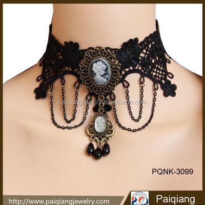 China Charming And Fashionable Women Vampire Beauty Holiday Party Vintage Steampunk Choker Necklace Victorian Necklace for sale