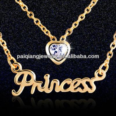 China ALLOY Name Plate Gold Plated Necklace for sale