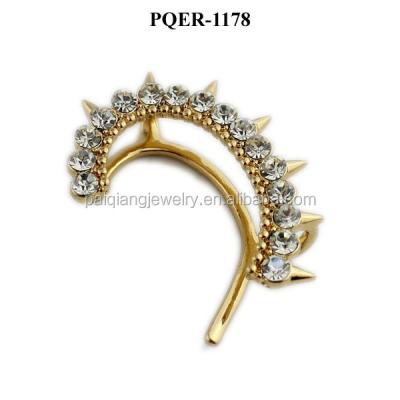 China Wholesale Fashion Rhinestone Spike Crystal Ear Cuffs Charming And Fashionable for sale