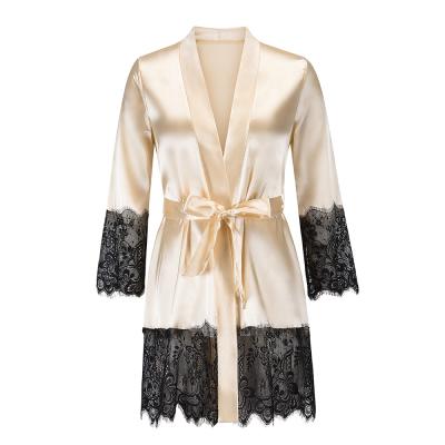 China New QUICK DRY robe pajamas lace skirt lace autumn and winter for sale