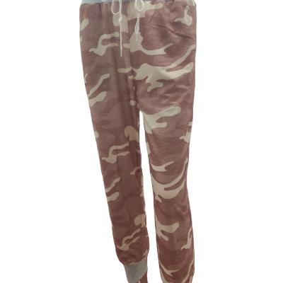 China 2021 New Camouflage QUICK DRY Female Pants Printed Casual Drawstring Jogging Pants for sale