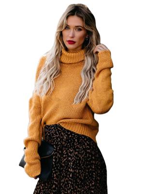 China 2021 QUICK-DRY autumn and winter large size casual round neck sweater new high neck pullover sweater for sale