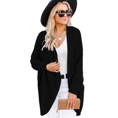 China 2021 QUICK-DRY autumn and new winter solid color mid-length coat and knitted women's long-sleeved clothing for sale