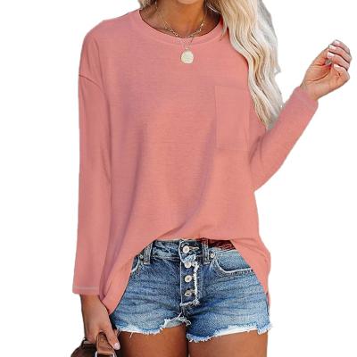 China 2021 QUICK-DRY autumn and winter new solid color long-sleeved T-shirt for sale