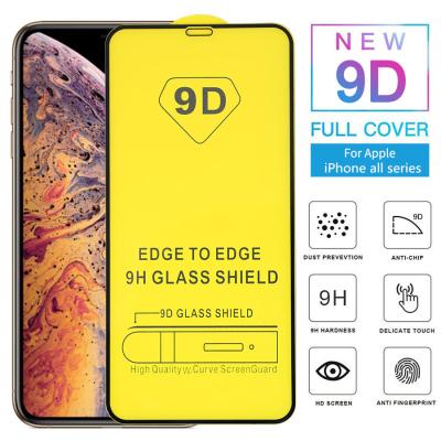 China Anti-fingerprint Full Coverage 9D Tempered Glass Phone Screen Shockproof Protector For iPhone 13 Pro Max Phone 11 Screen Protector For Redmi Note 7 for sale