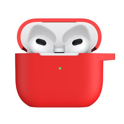 China New Solid Color High Quality Silicone Skin Shockproof Cover Device For Airpods Case 3 Cover For Apple Airpod Case 2021 for sale