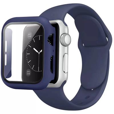 China Sports High Quality Luxury Cover Case PC Protector Tempered Glass Full Page Watch Case For Apple Smart Series 5 6 38mm 40mm 42mm 44mm for sale