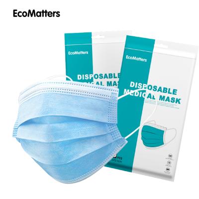 China 3 Layers Disposable Medical Face Mask Antibacterial Disposable Medical Face Mask for sale