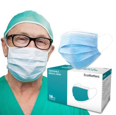 China 3 Layers Earloop MASK China Approved Disposable Surgical Medical 3Ply Mask for sale