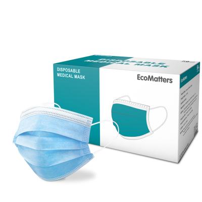 China 3 Layers Earloop Skin-Friendly MASK Customizable Hanging Medical Disposable Surgical Face Mask for sale