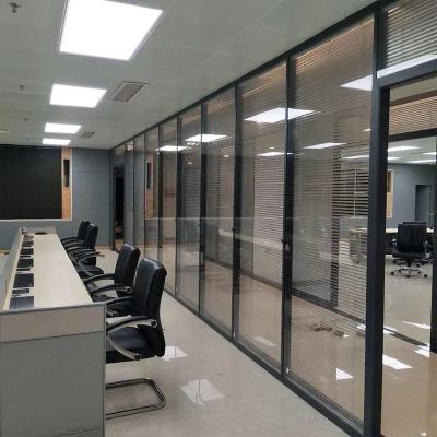 China Easy Installation Double Sides Aluminum Partition And Double Glass Partition For Office Hotel And Hospital for sale