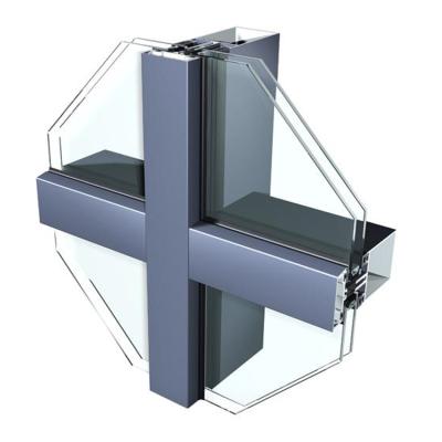 China Frame A60 Modern Curtain Wall Series Exposed Glass Facade for sale