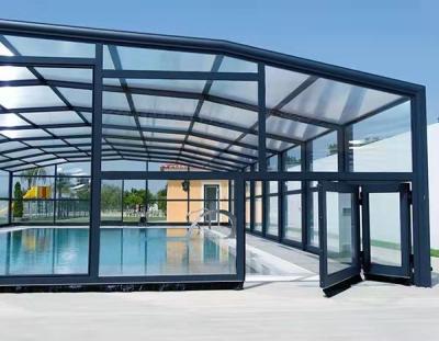 China Modern High Quality Customized Aluminum Glass House Winter House Sunroom For Swimming Pool for sale