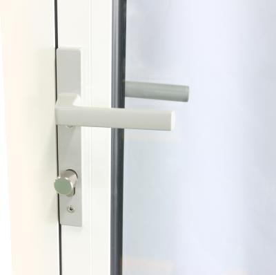 China Modern White Door Frame And Entrance Swing And Aluminum Casement Door With Double Glass for sale