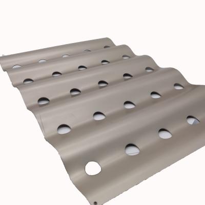 China Morden Fabricated Aluminum Curved Plate CNC Machining Deep Cure Corrugated Panels With Holes for sale