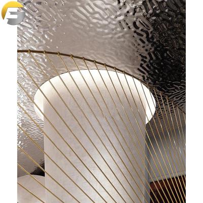 China V162 High End Construction Field Hotel Ceiling Decoration Classic Style 4*8 4*10 Mirror Water Ripple Stainless Steel Finish Embossed Sheet for sale