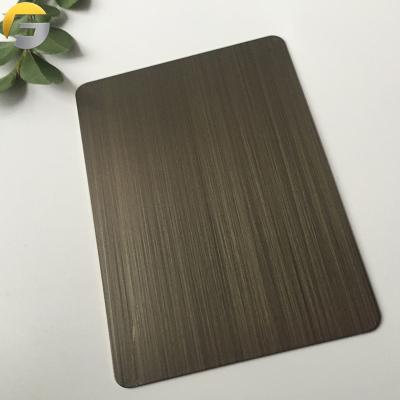 China WL109 exterior and interior decoration sample free high end hotel villa projects interior wall cladding decoration 1.0 304 bronze brushed stainless steel plates for sale