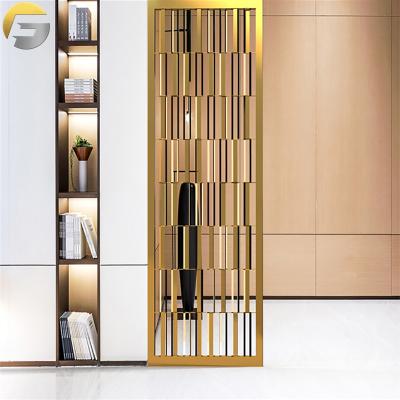 China VVV0397 Professional Factory Metal Screen Partition Home CLASSIC Gold Welded Stainless Steel With Free Sample for sale