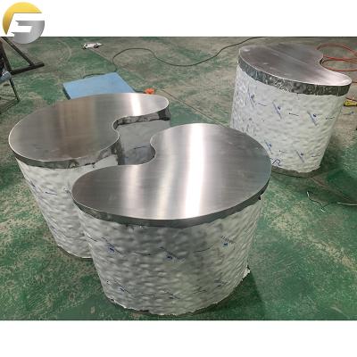 China WL299 New Design WL299 Elegant Modern Hotel Stainless Steel Adjustable And Villa Living Room Customized Shapes With Marble Or Glass Coffee Tables for sale