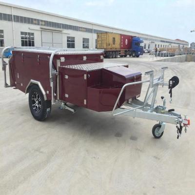 China Front Folding Camper Chassis Galvanized Heavy Duty Trailer Camper Offroad RV Travel Trailer for sale