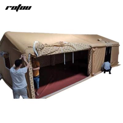 China New Arrival Cotton Canvas Tent Spring Waterproof Camping Floor Straight Tying Type Outdoor Tent for sale