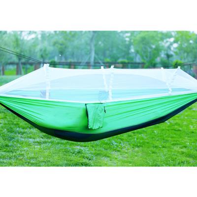 China Wholesale adult outdoor picnic camping portable nylon hammock with polyester mesh mosquito net and rainfly for sale