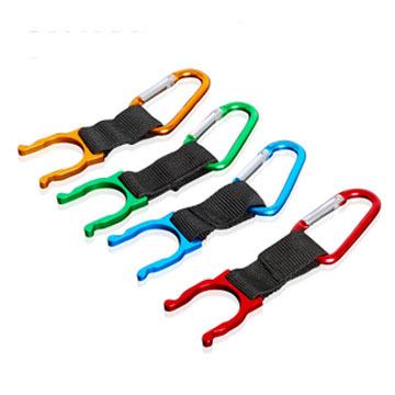 China Aluminum Water Treatment Camping Carabiner Water Bottle Loop Hook Holder for sale