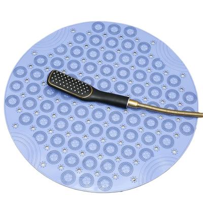 China PVC Viable Hot Selling Round Bathroom Washable Shower Non Slip Floor Massage Mat Shower Floor Mat Bathtub Mat for sale