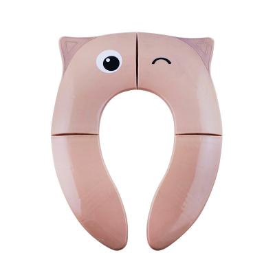 China Children's Toilet Seats Cartoon Baby Folding Travel Portable Potty Training Seat For Kids Toilet Seat Kids Potty Toilet for sale