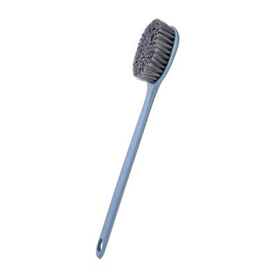 China Long Handle New Bath Brush Scrubber Soft Back Shower Massage Plastic Bath Body Scrub Brush With Long Handle for sale