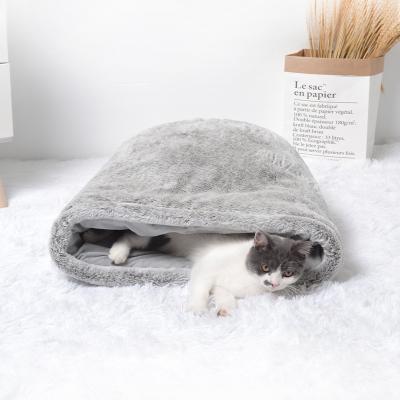 China Travel Multifunctional Plush Dog Sleeping Bag Pet Blanket Cat Mat Portable Warm Outdoor Nest House& For Travel for sale