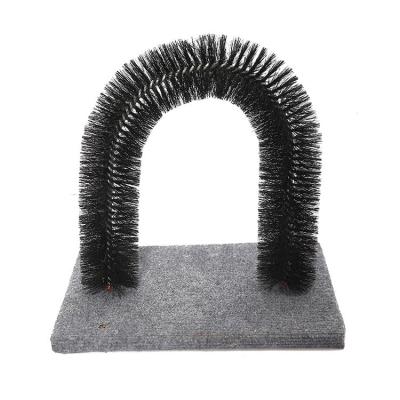 China Amazon Vault Viable Cat Scratcher Pet Toy Hair Trimming Brush Cat Groomer Self Grooming Toy Cat Self Groomer Massager Scratching for sale