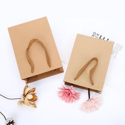 China CustomMachines Recyclable Kraft Paper Bag Making Wholesale Kraft Paper Food Packaging Bag With Handle for sale