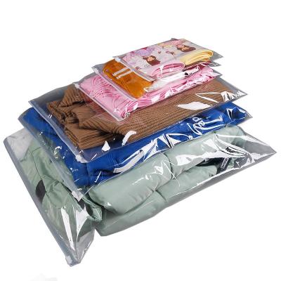 China RECYLCE BIODEGRADABLE Eco-Friendly Best Selling Low MOQ Clear Plastic Bags Custom Stock Plastic Clothing Packaging for sale