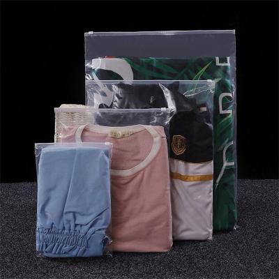 China BIODEGRADABLE custom clear zipper lock plastic compostable biodegradable garment bags for gaement for sale