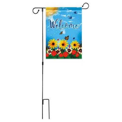 China Factory Supply Hanging Garden Flag Pole Holder With Polyester Fabrics Custom Flag for sale