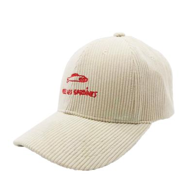 China Wholesale custom fabric men's corduroy solid color embroidery JOINT factory logo baseball cap for sale