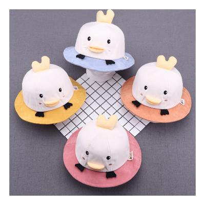 China Imitate New Good Quality 2020 Animal Wholesale Customized Duckling Cute Fisherman Hat Baby Pom Hat for sale