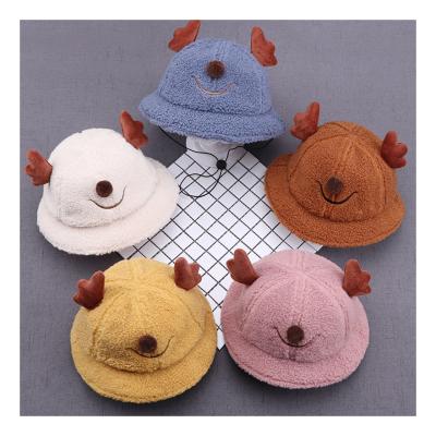 China Imitate Animal Autumn And Winter New Baby Cute Cartoon Children's Pot Lambswool Sun Hat 2020 for sale