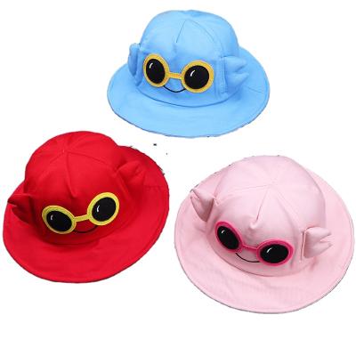 China Imitate Solid Color Animal Custom Wholesale 100% Cute Cotton Fisherman Hat Baby Bucket Hat for sale