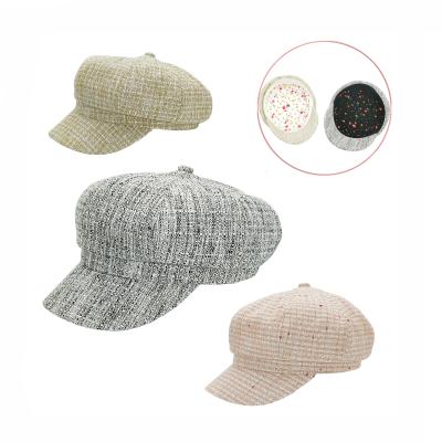 China Custom Knitted Plush Logo Durable Using Low Price Adults Female Custom Beret for sale