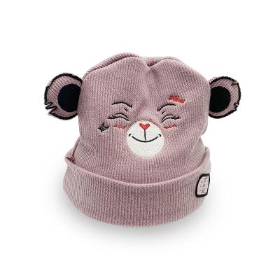 China COMMON Smile Face Beanie Children's COMMON Face Painter Hat Little Girl Face Painter Hat Sports Caps Hairy Smile Hats Bucket Hats-1 for sale