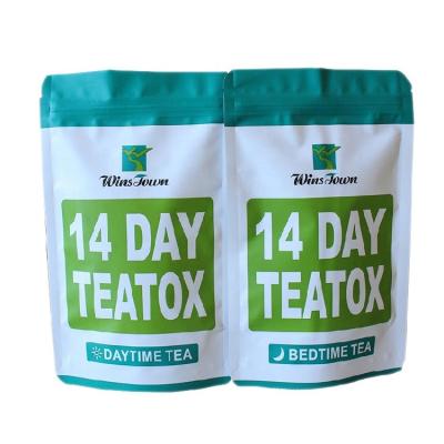 China Natural Herbal 14 Days Sugar Free Fast Day and Night Slimming Detox Tea for Flat Belly Tea Weight Loss Tea for sale