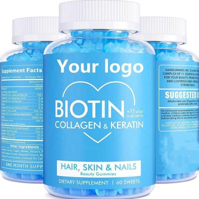 China Hot Beauty Products Dell Private Label Biotin Hair Vitamin Gummies For Hair Growth Good For Hair Skin And Nails Vitamins Gummy for sale