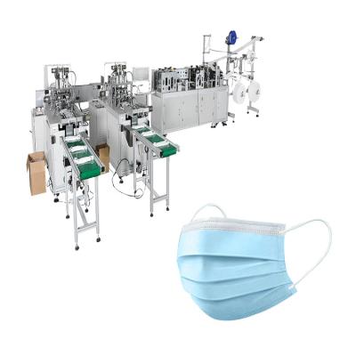 China Factory A 1+1 STANDARD full automatic disposable earloop 100pcs/min 3ply surgical face mask making machine price for sale