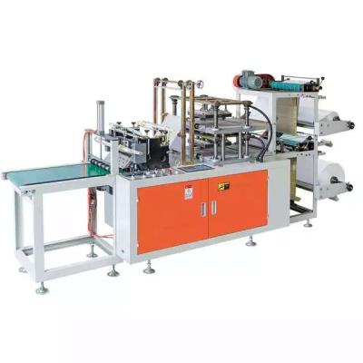 China 300pcs/min Type Double Layer HDPE CPE Plastic Hotels High Speed ​​Cheap Stock Glove Making Machine Price With Hot Pin for sale