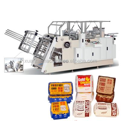 China food & Beverage factory top quality paper bucket machine paper box hamburger pizza box making machine for sale