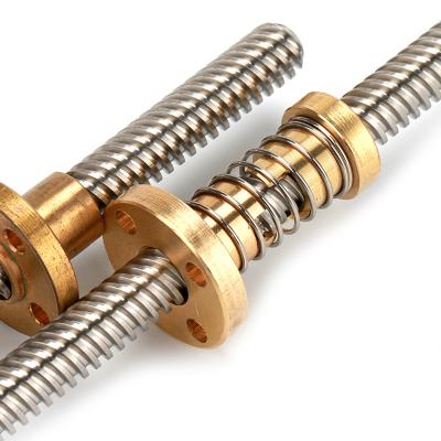 China Hotels lead screwTr20*4 trapezoidal ball T20 lead screw 304 steel trapezoidal lead screw for sale