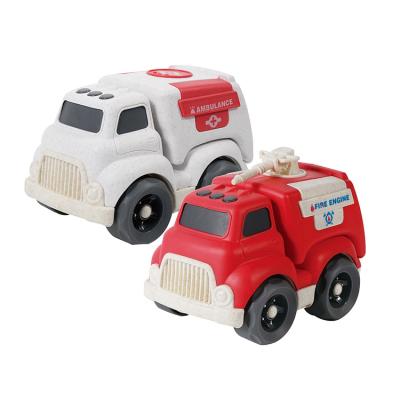 China Biodegradable Toy Trucks and Construction Rescue Vehicles Toys Set, Wheat Straw Other Toy Vehicle for Birthday Gift for Boys Girls Toddlers Kids for sale